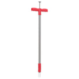 Vidaxl weed plug 93.5 cm powder -coated steel red and gray