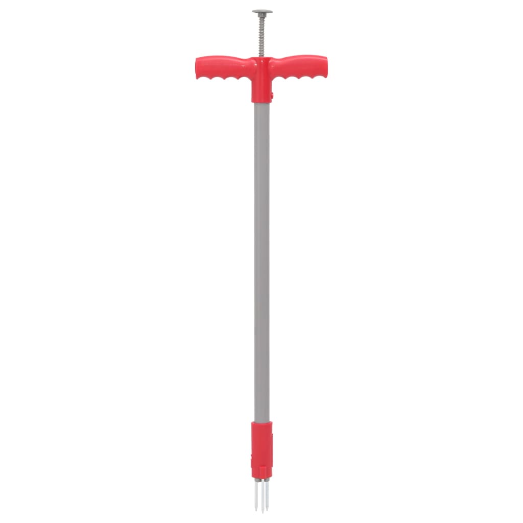 Vidaxl weed plug 93.5 cm powder -coated steel red and gray