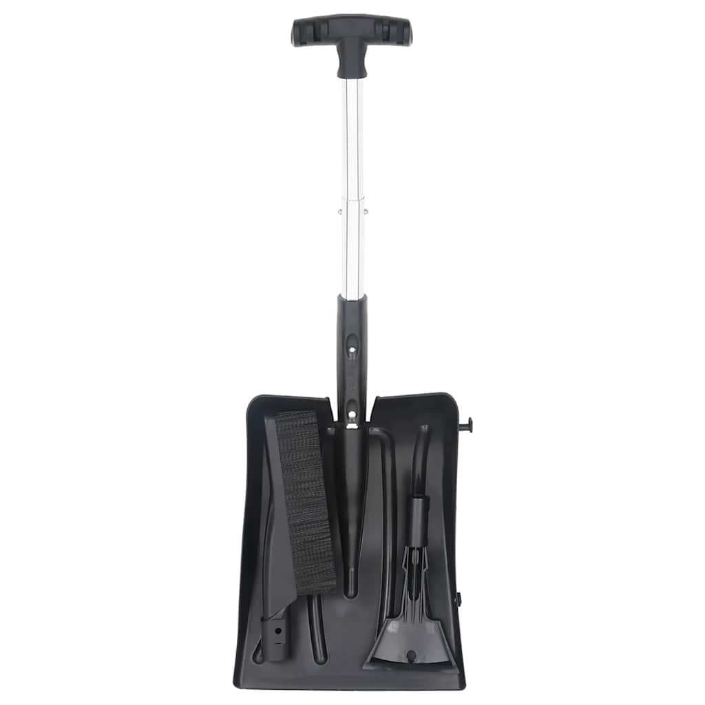 Vidaxl 3-en-1 Snow-Shovel Set Aluminium Black