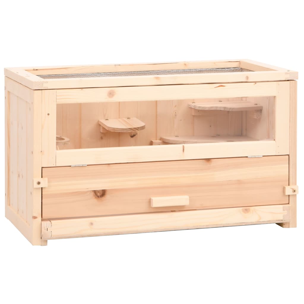 Vidaxl Hamsterkooi 60x30x35 cm Solid Pinewood