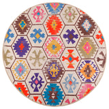 Vidaxl washable non-slip rug ø 120 cm multicolor