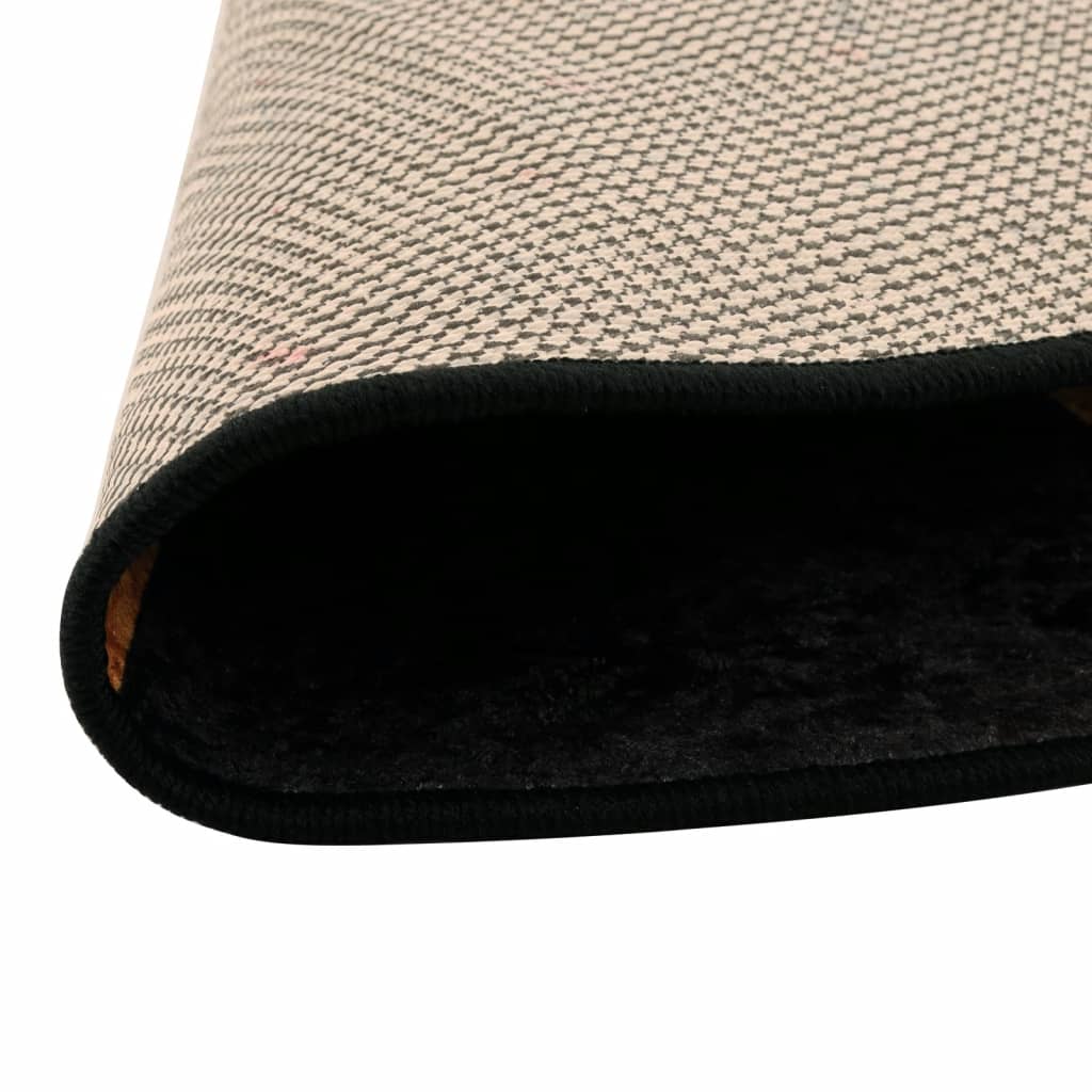 Vidaxl rug washable anti-slip Ø 120 cm black and gold colored