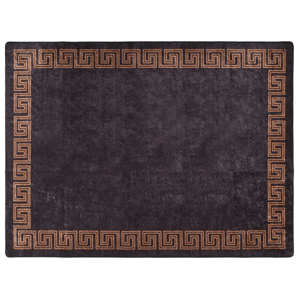 Vidaxl rug washable anti-slip 400x300 cm black and gold colored