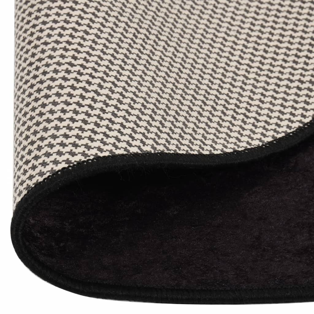 Vidaxl Rug Washable Anti-Slip Ø 200 cm Antracitt-farget