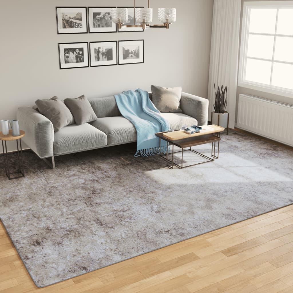 Vidaxl rug washable anti-slip 400x300 cm gray