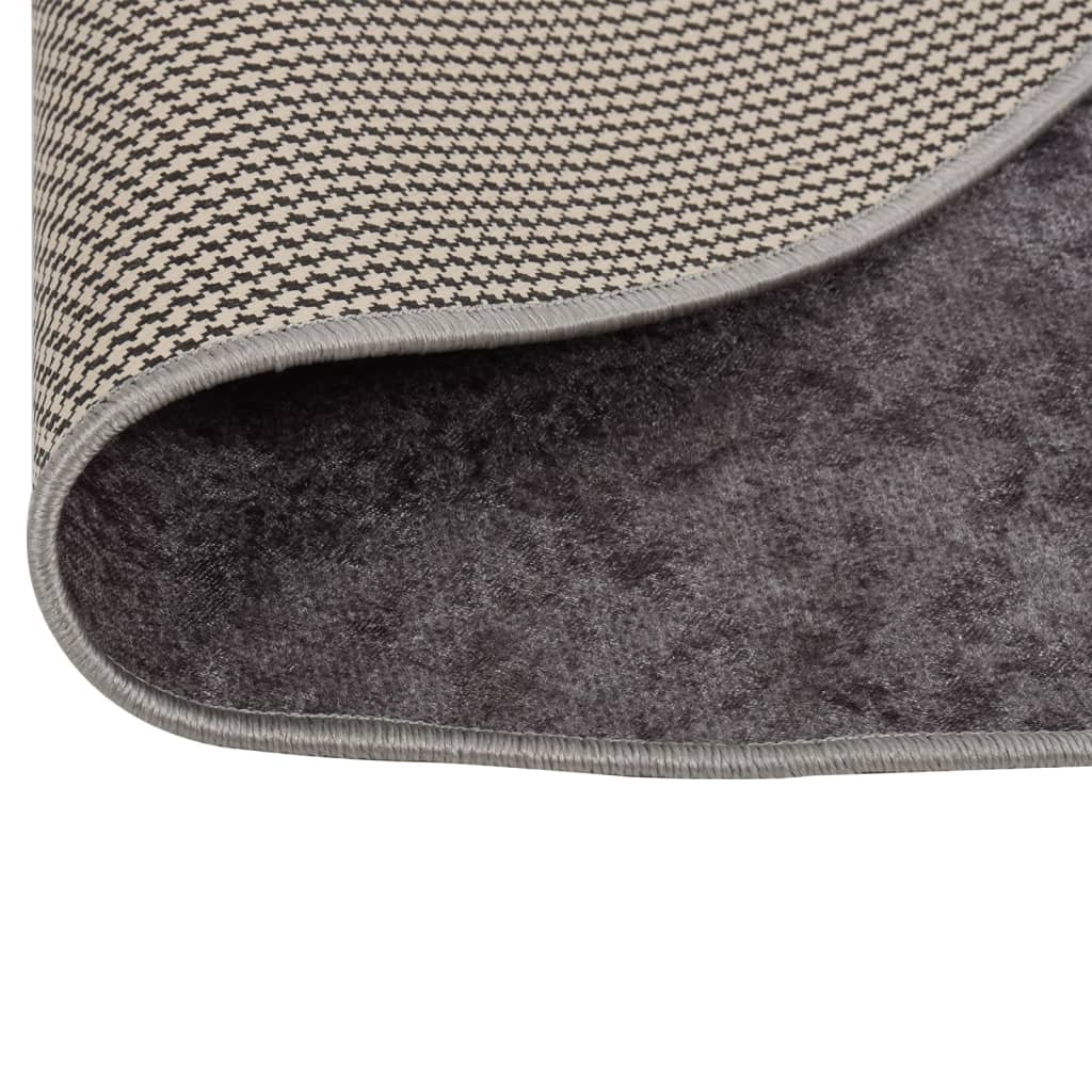 Vidaxl rug washable anti-slip Ø 200 cm Gray
