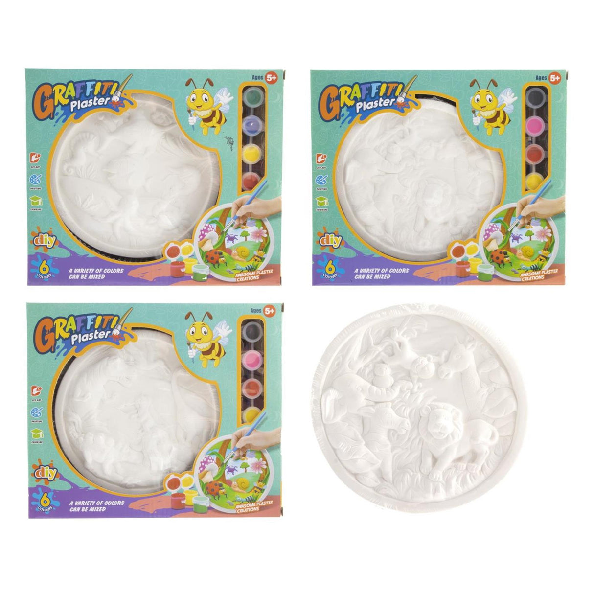 3d dieren schilderen gips bord