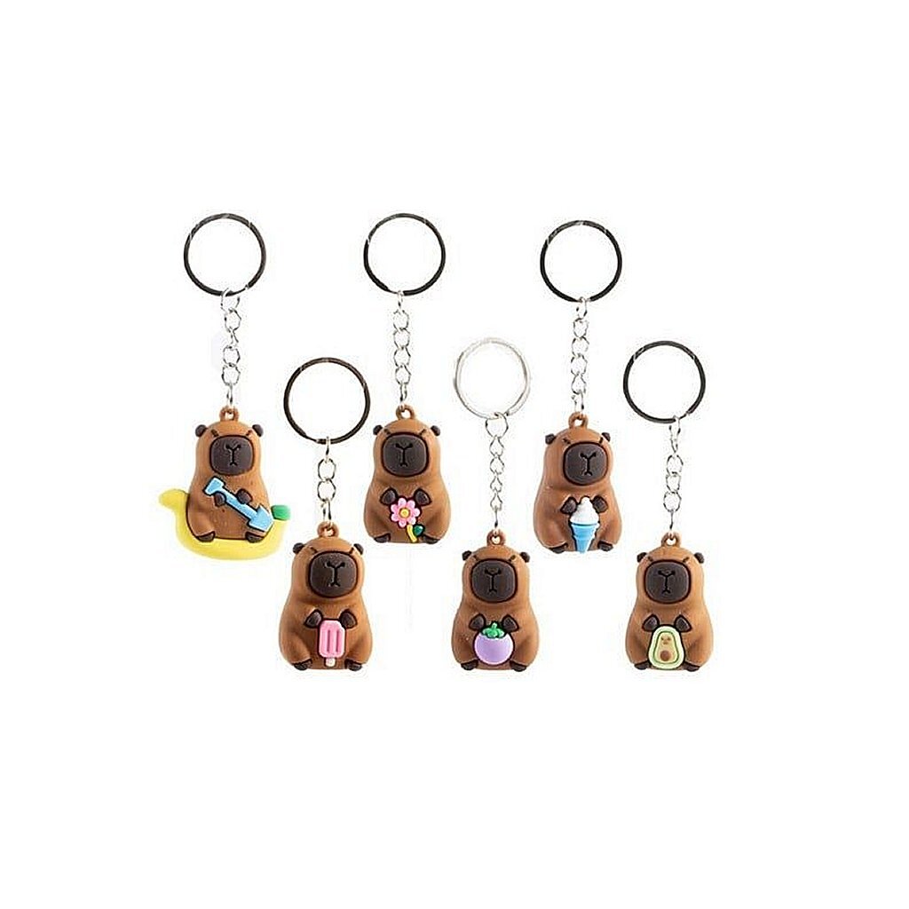 Other brands key ring 3d capybara assorted