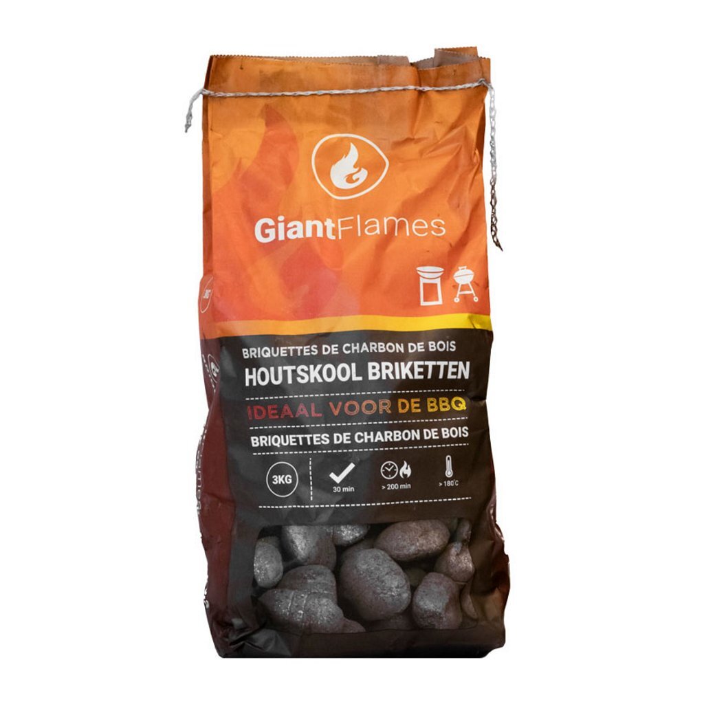 Giant flames pefc charcoal briquette 3 kg | 3 pieces