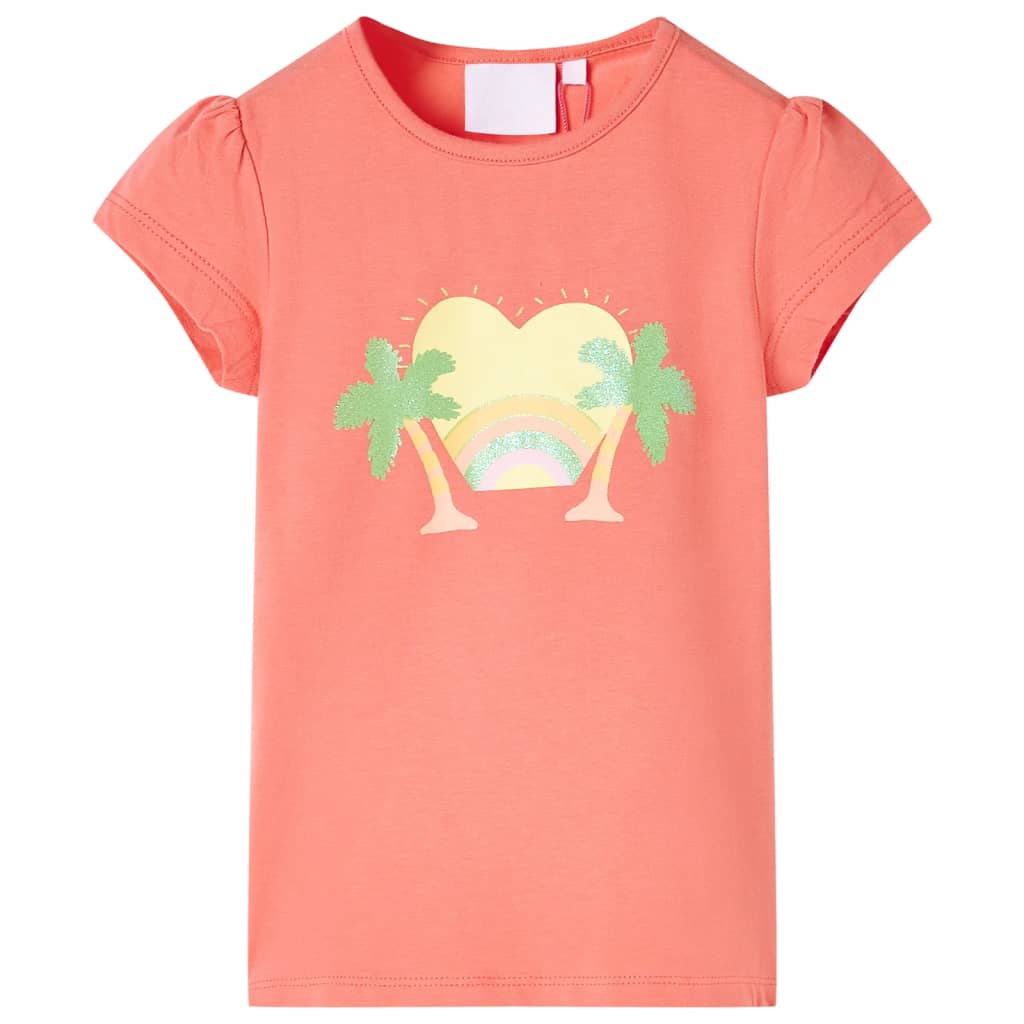 Vidaxl Children's Shirt 140 Coral w kolorze koralowym