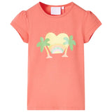 Vidaxl Children's Shirt 140 Coral w kolorze koralowym