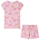 Vidaxl Children's pajamas with short sleeves 104 light pink