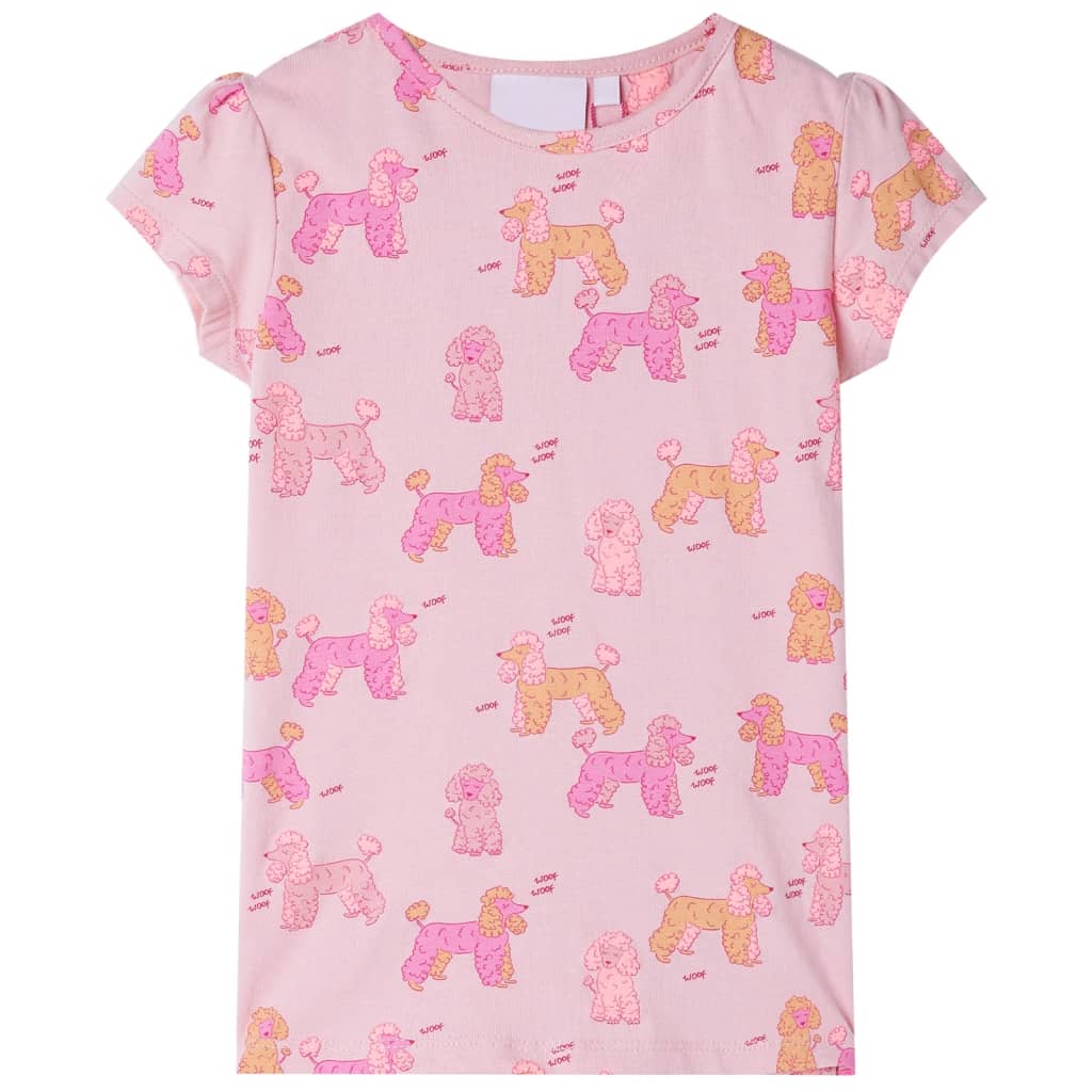 Vidaxl Children's pajamas with short sleeves 104 light pink