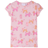 Vidaxl Children's pajamas with short sleeves 104 light pink