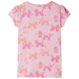 Vidaxl Children's pajamas with short sleeves 104 light pink