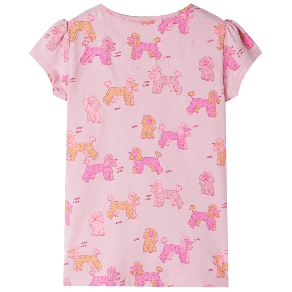 Vidaxl Barnpyjamas med korta ärmar 116 ljusrosa