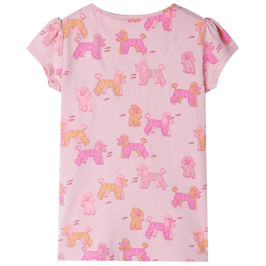 VidaXL Kinderpyjama met korte mouwen 128 lichtroze