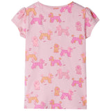 Pigiama per bambini Vidaxl con maniche corte 140 rosa chiaro
