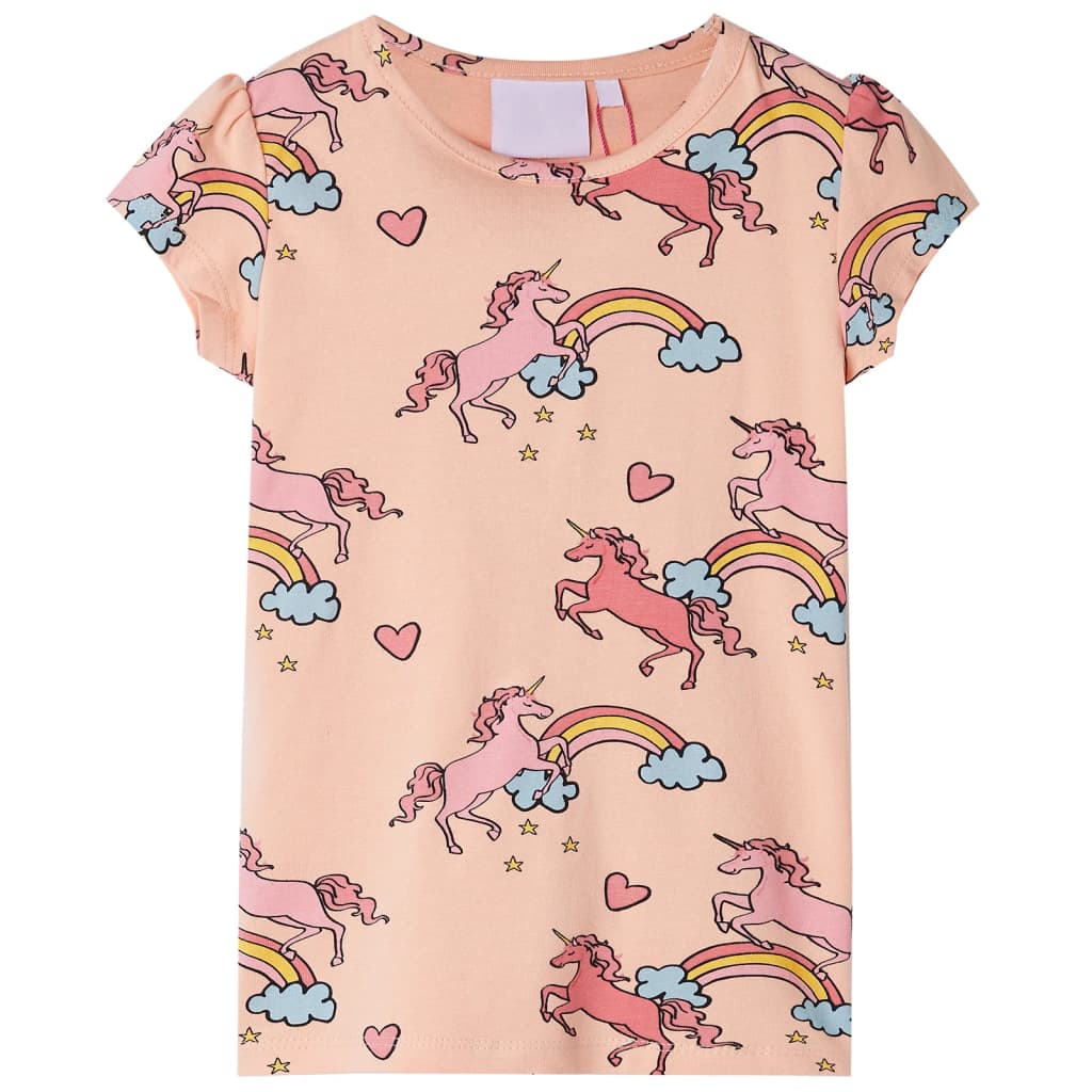 Vidaxl Children's pajamas with short sleeves 104 light orange