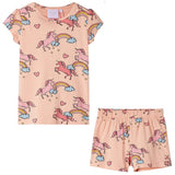 Vidaxl Children's pajamas with short sleeves 140 Licht Orange
