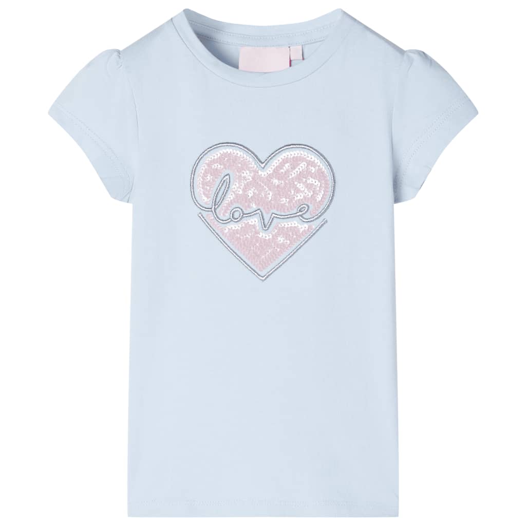 Vidaxl børneshirt 140 lyseblå