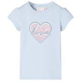 Vidaxl børneshirt 140 lyseblå