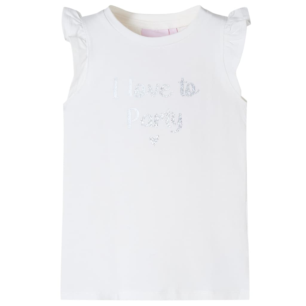Vidaxl Kanner Shirt mat Rüschen 104 Wäiss