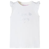 Vidaxl Kanner Shirt mat Rüschen 104 Wäiss