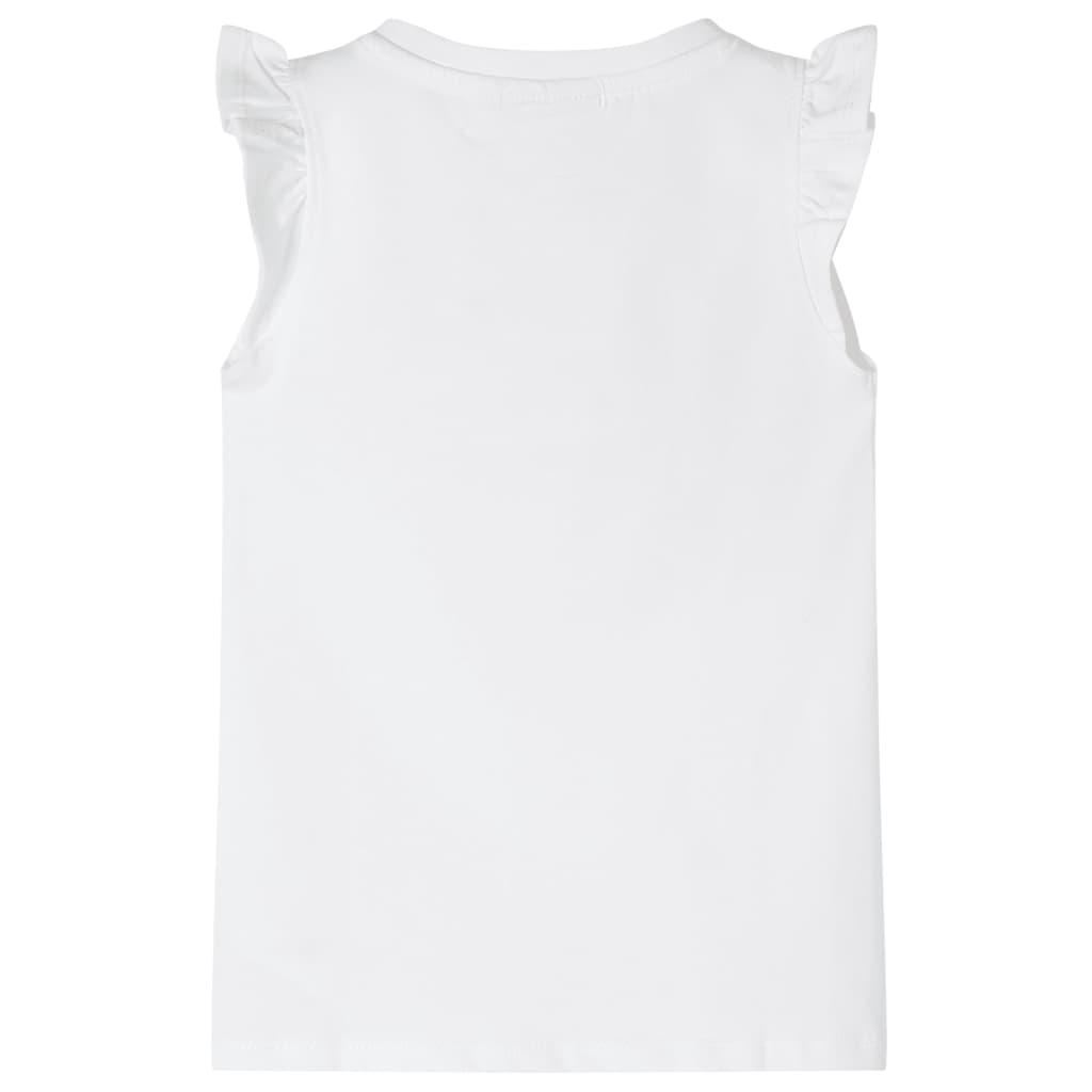 Vidaxl Kanner Shirt mat Rüschen 104 Wäiss