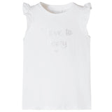 Vidaxl Children's Shirt with Ruffles 116 White
