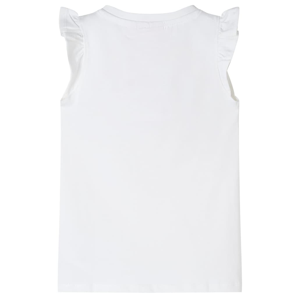 Vidaxl Children's Shirt with Ruffles 116 White
