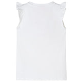 Vidaxl Children's Shirt with Ruffles 116 White