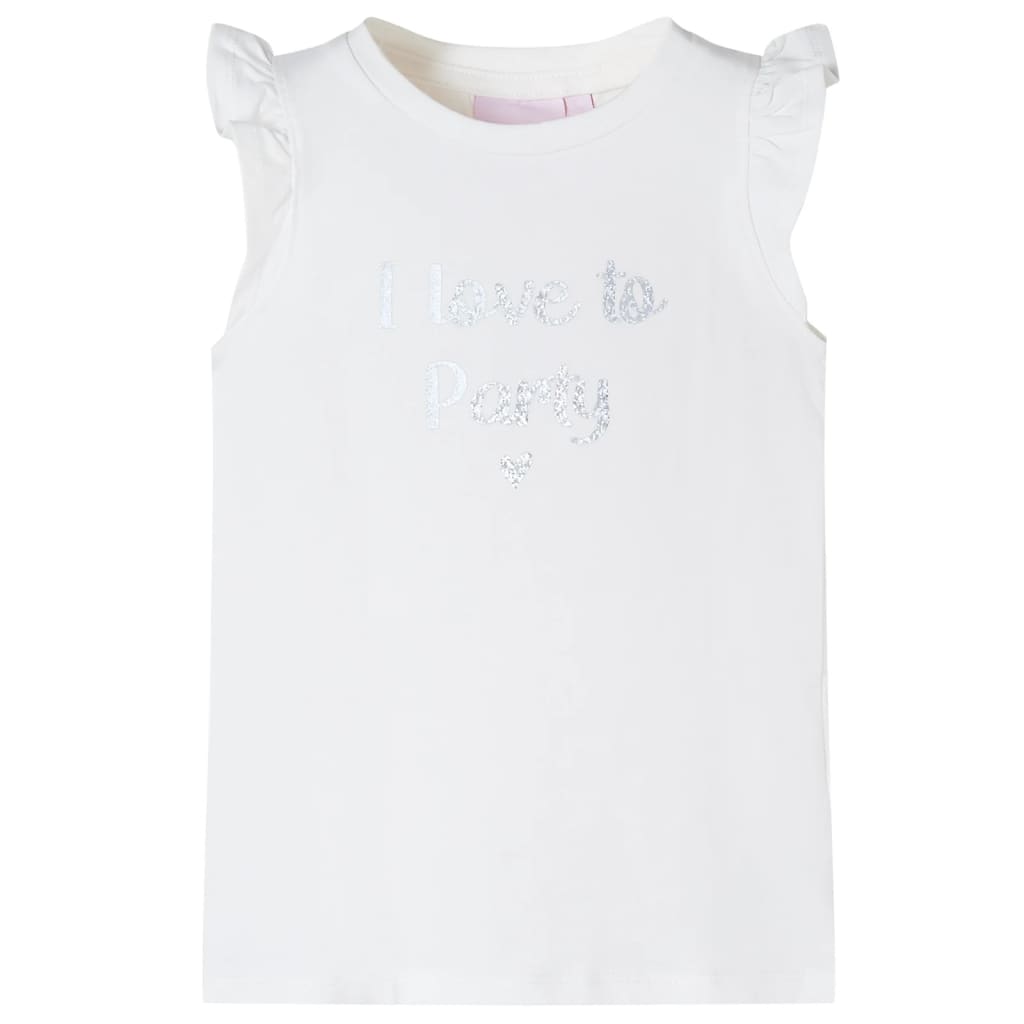 Camisa para niños de Vidaxl con volantes 140 blancos