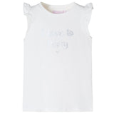 Camisa para niños de Vidaxl con volantes 140 blancos