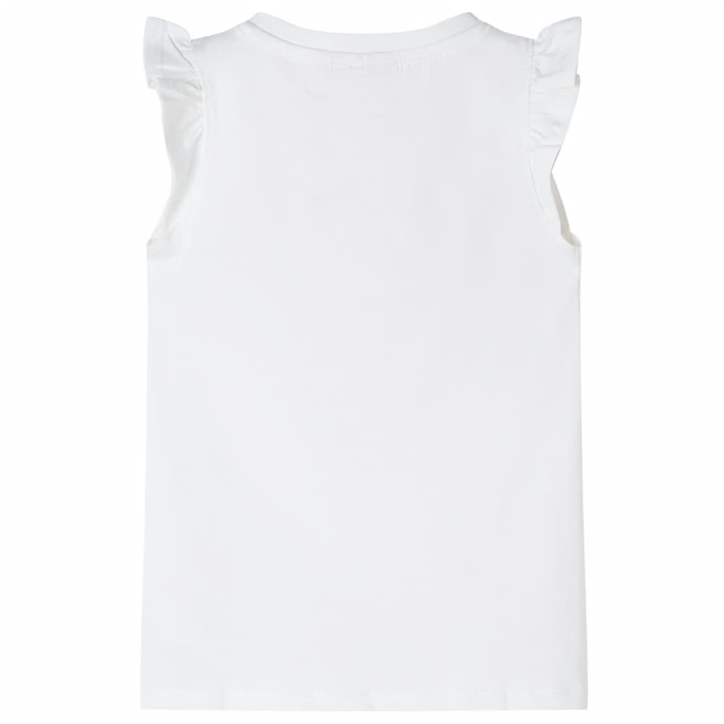 Camisa para niños de Vidaxl con volantes 140 blancos