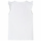 Camisa para niños de Vidaxl con volantes 140 blancos