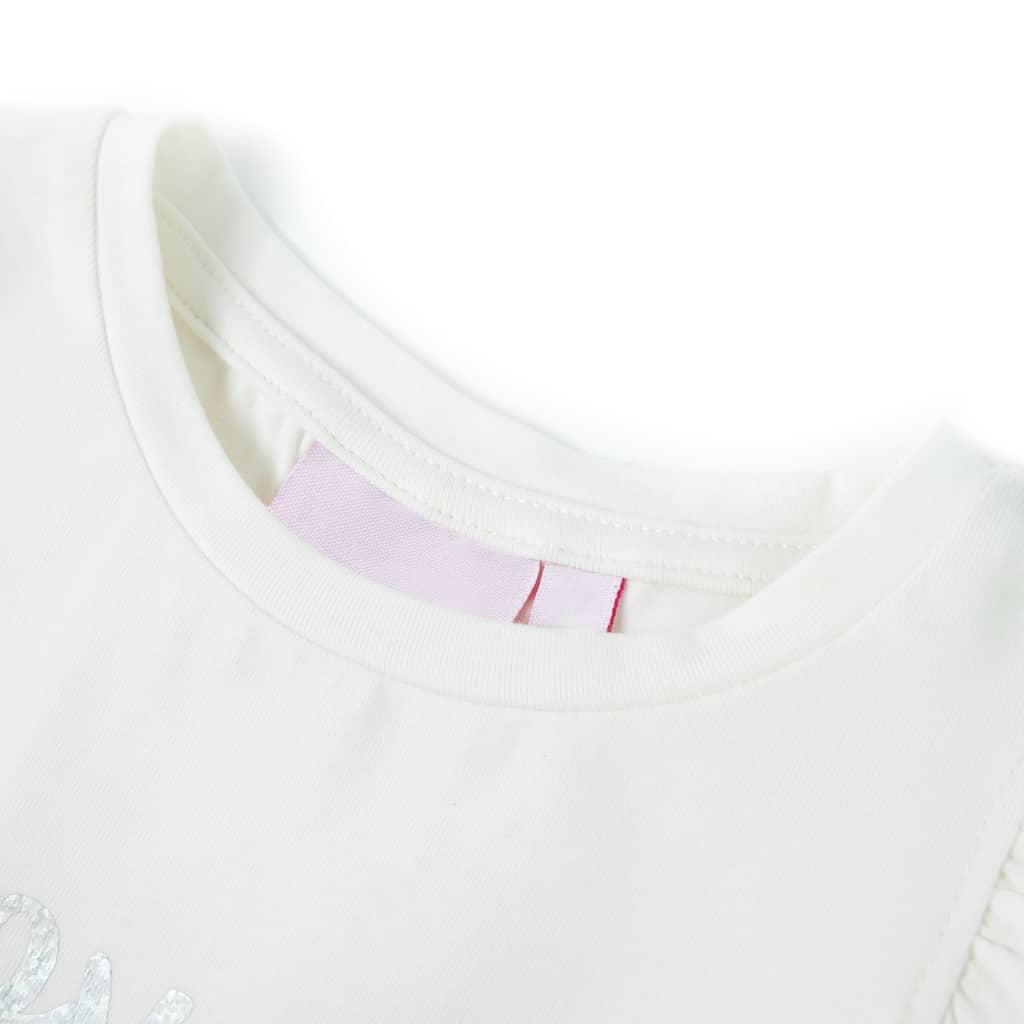 Camisa para niños de Vidaxl con volantes 140 blancos