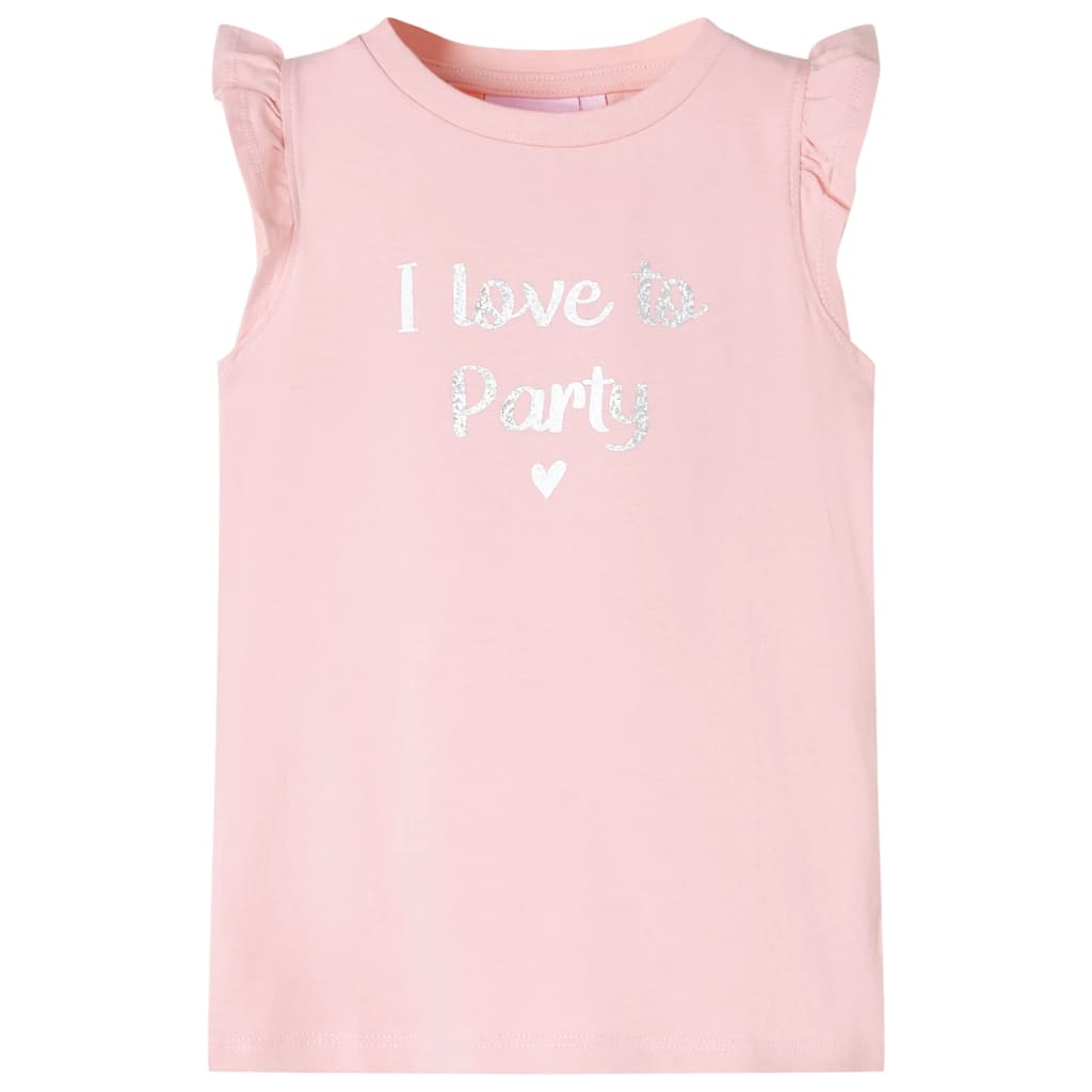 Vidaxl Children's shirt with ruffles on the sleeves 104 light pink