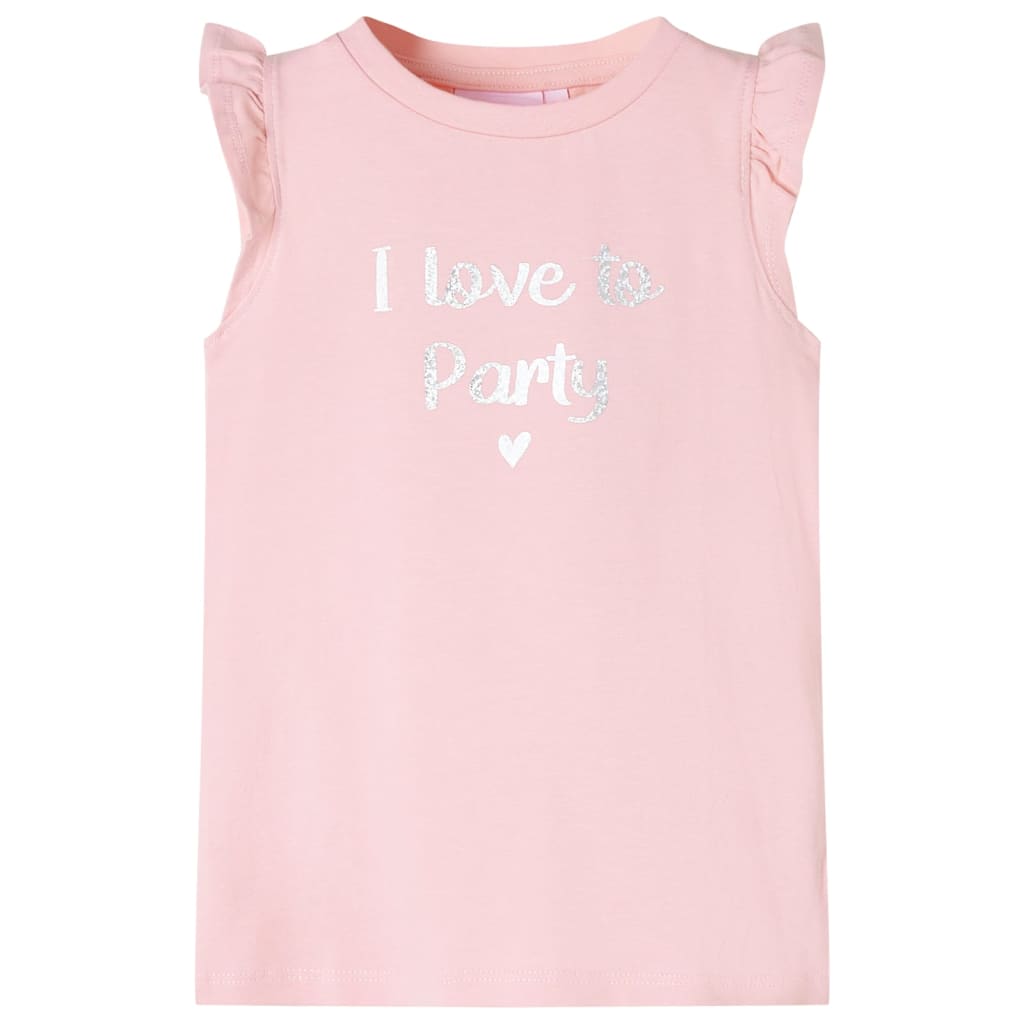 Vidaxl Children's shirt with ruffles on the sleeves 140 light pink