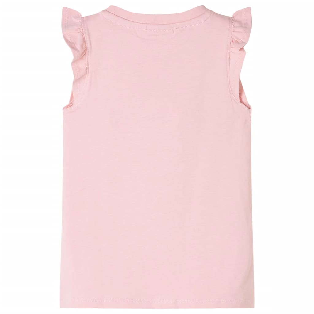 Vidaxl Children's shirt with ruffles on the sleeves 140 light pink