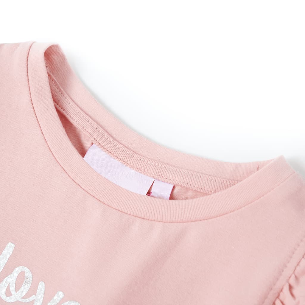 Vidaxl Children's shirt with ruffles on the sleeves 140 light pink