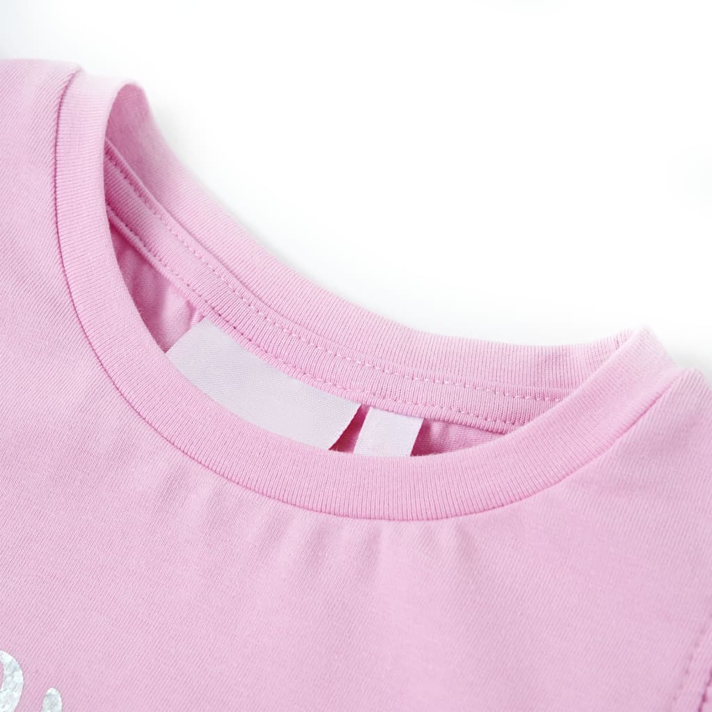 Vidaxl Kanner Shirt mat Rüschen op d'Hülsen 92 lila