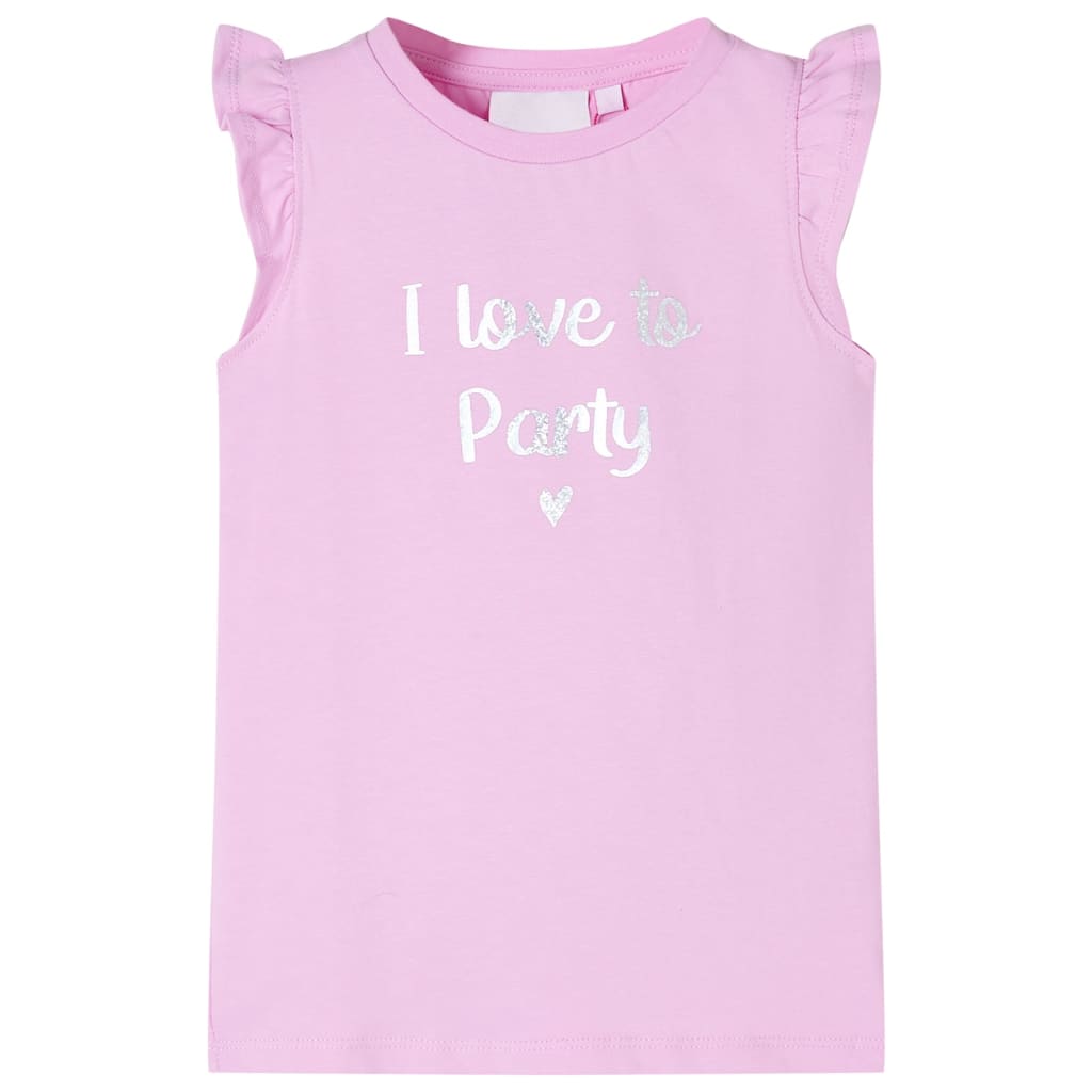 Vidaxl Children's shirt with ruffles on the sleeves 104 Lila