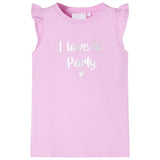 Vidaxl Children's shirt with ruffles on the sleeves 104 Lila