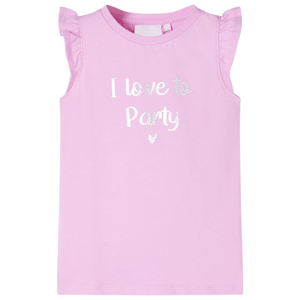 Vidaxl Children's shirt with ruffles on the sleeves 116 Lila