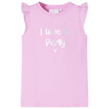 Vidaxl Children's shirt with ruffles on the sleeves 116 Lila