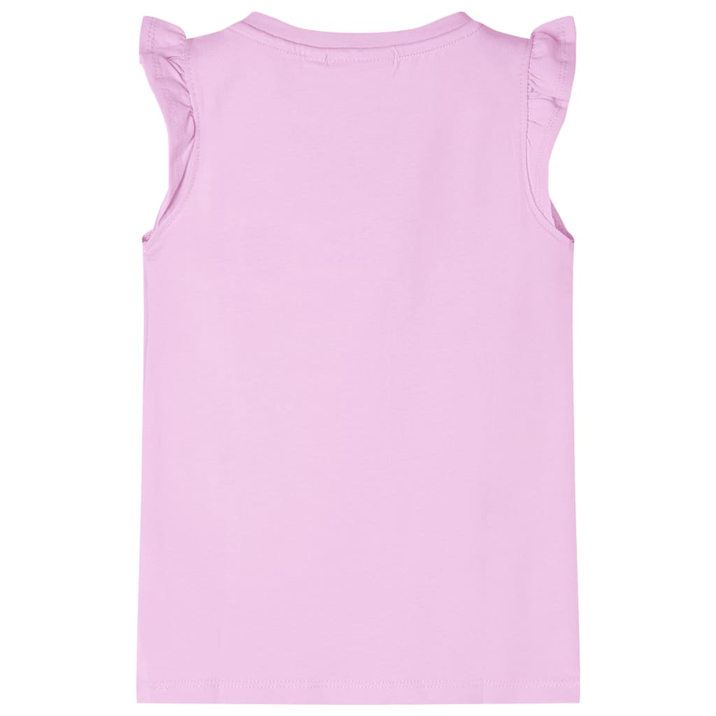Vidaxl Kanner Shirt mat Rüschen op d'Hülsen 128 Lila