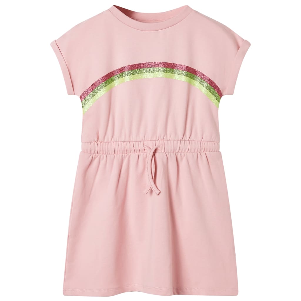 Vidaxl children's dress with drawstring 104 light pink