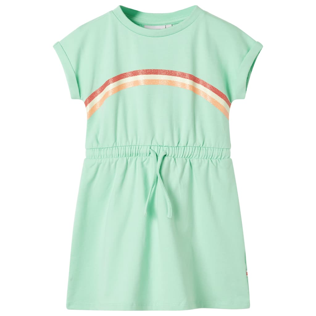 Vidaxl children's dress with drawstring 92 bright green