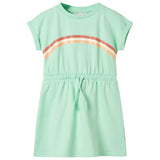 Vidaxl children's dress with drawstring 92 bright green